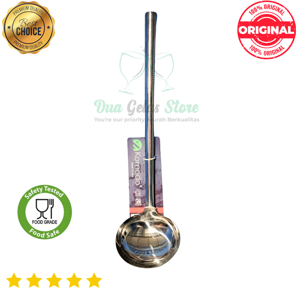 irus sendok centong kuah bakso baso sayur stainless steel panjang 40 cm