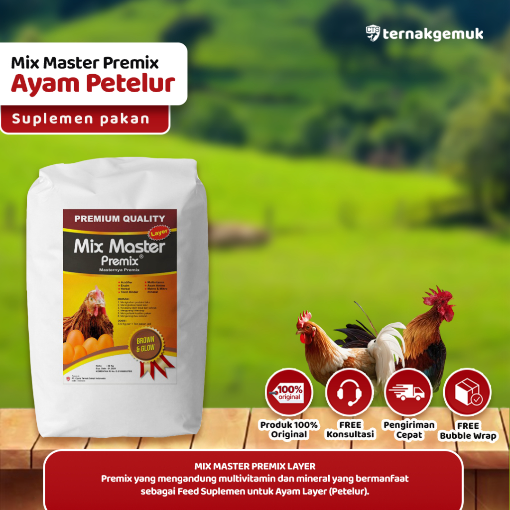 Mix Master Premix Layer - Suplemen Pakan Untuk Ayam Petelur