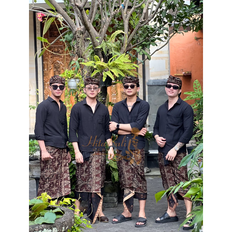Saput Udeng Batik Indigo