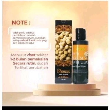 Shanas Antiuban Anti Uban alami Serum Penghitam Rambut Beruban