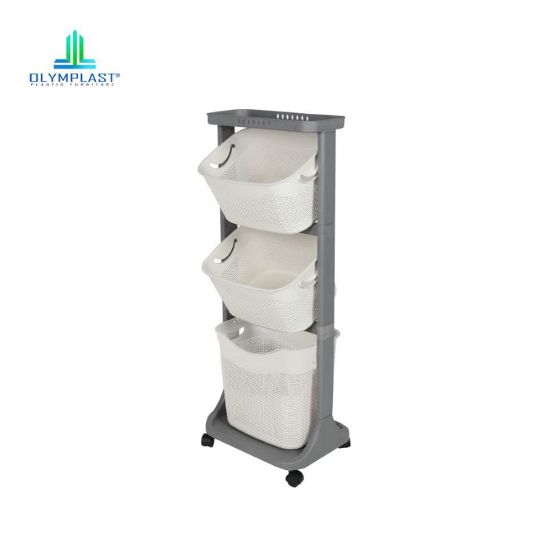 RAK SUSUN MINIMALIS RAK PLASTIK RAK SERBAGUNA RAK BUKU ELEGAN OFT 03