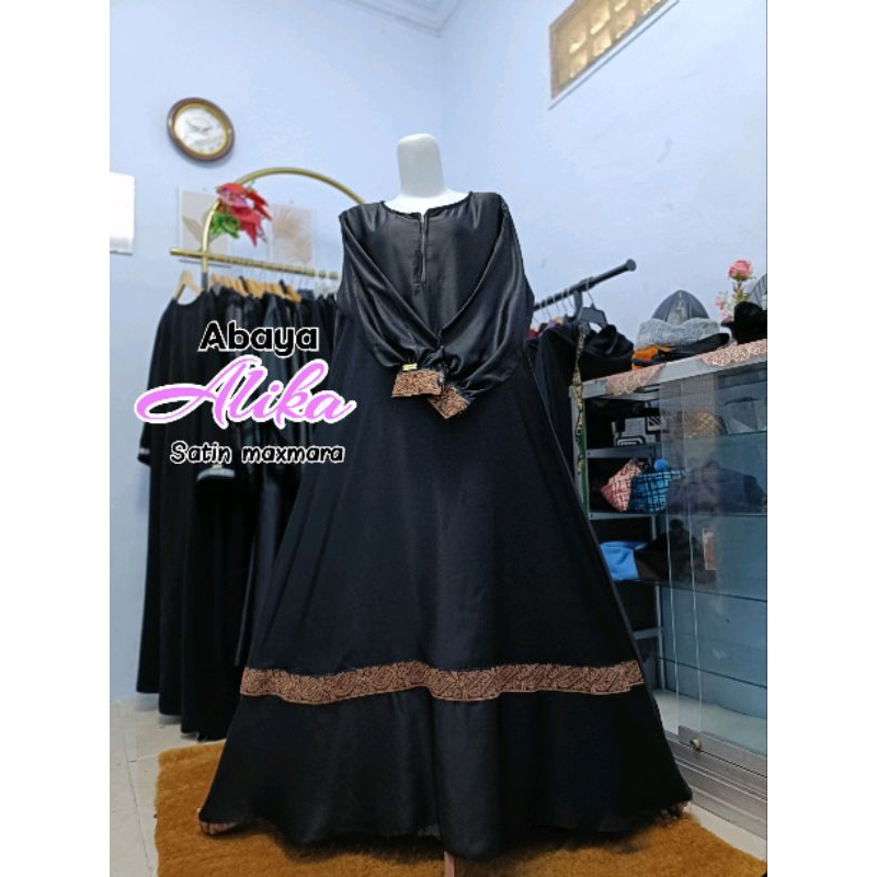 ABAYA ALIKA / GAMIS HITAM TEMBORO