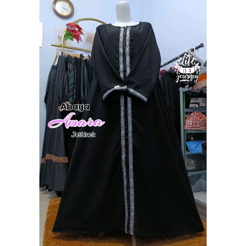 ABAYA AMARA / GAMIS JETBLACK HITAM TEMBORO