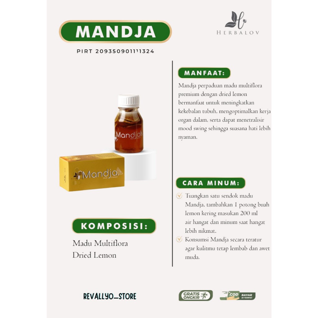 

MADU PREMIUM MANDJA HERBALOV | HERBAMOUR | MADU MULTIFLORA | MADU LEMON