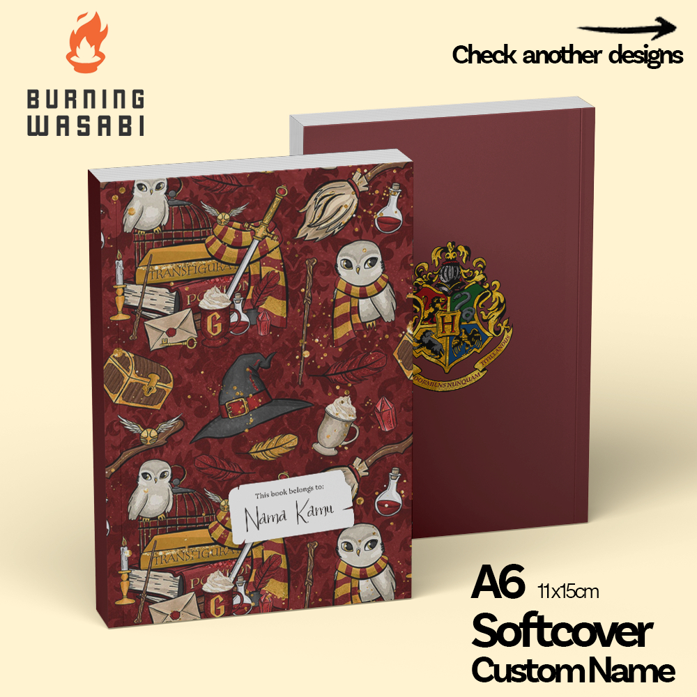 

Buku Saku Pocket Gryffindor Slytherin Ravenclaw Hufflepuff Harry Potter Custom Softcover A6 Polos