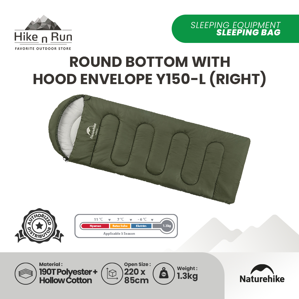 Naturehike Sleeping Bag Camping Y150L NH21MSD08 Envelope Hollow Cotton