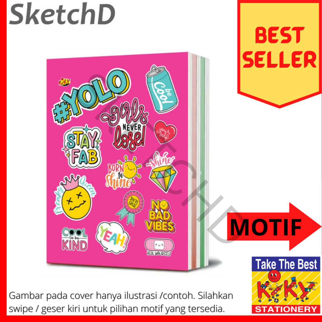 

Buku Tulis Kiky 38 lembar - 21x16cm Buku Catatan Note book A5