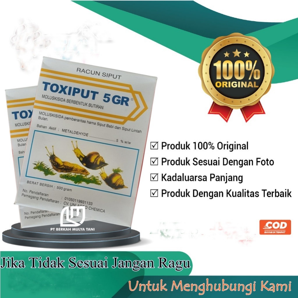 Siputox Toxiput 5GR Moluskisida 500 Gram Obat Racun Hama Siput/Keong