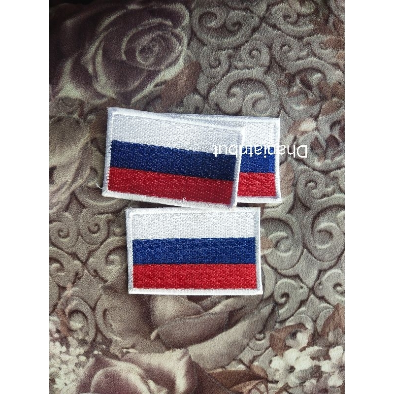 LOGO BENDERA NEGARA RUSIA BORDIR/LOGO EMBLEM BENDERA RUSIA BORDIR