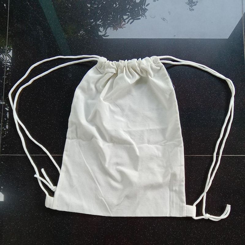 Tas serut putih polos/tas serut untuk ecoprint