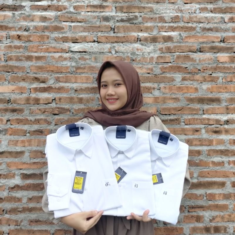 Kemeja Panjang Putih Motif Slimfit Stanley Adams