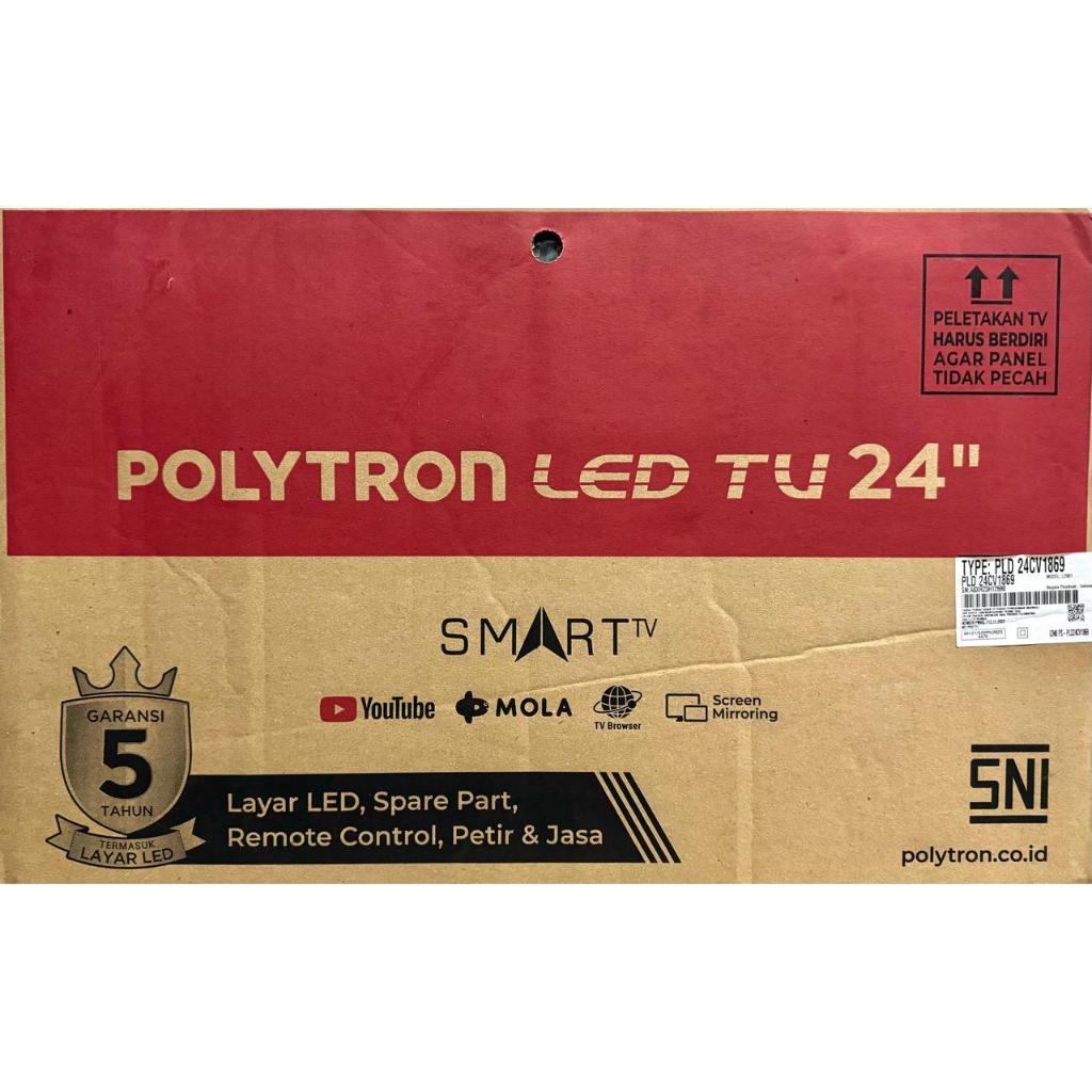 TV LED 24 INCH DIGITAL EASY SMART TV POLYTRON 24cv