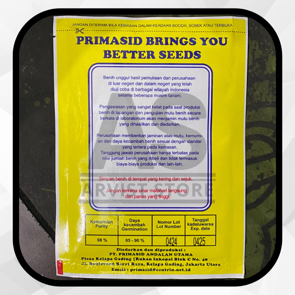 Ay00 Benih Pakcoy F1 Hibrida EMONE 50 Gram Primasid