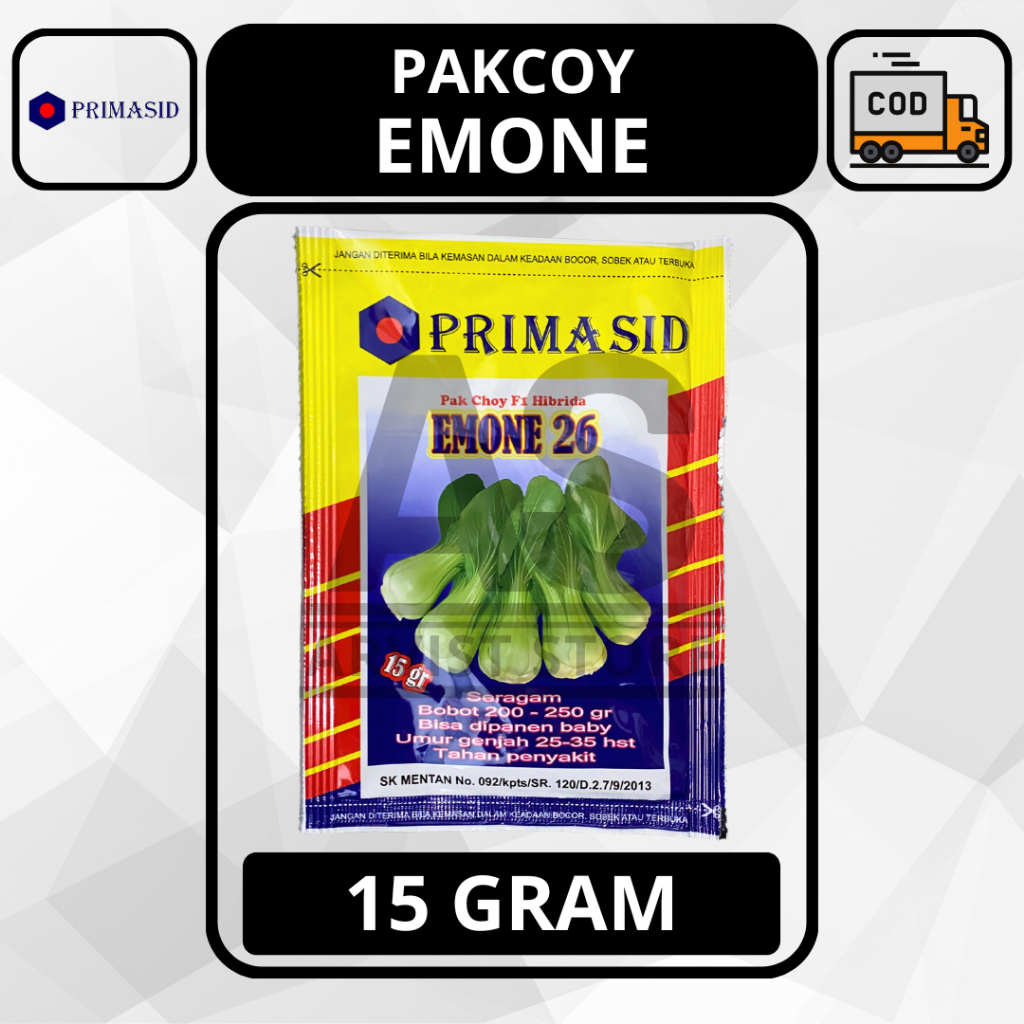 Benih Pakcoy F1 Hibrida EMONE 15 Gram Primasid