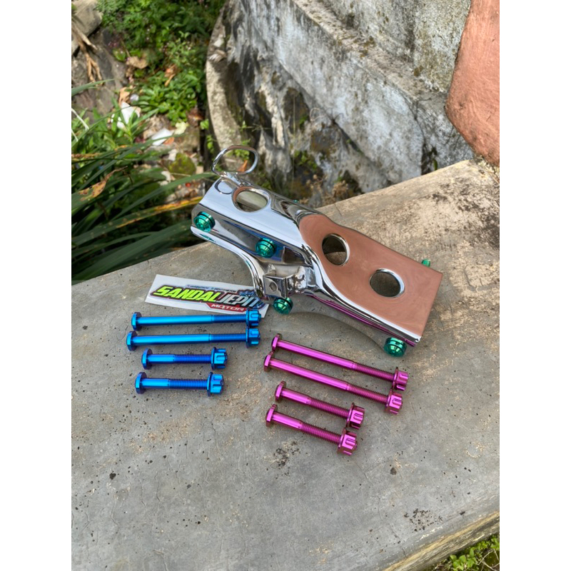 BAUT TITANIUM PANGKON MESIN DEPAN TIGER BAUT TITANIUM SET PANGKON MESIN DEPAN TIGER BAUT TITANIUM FU