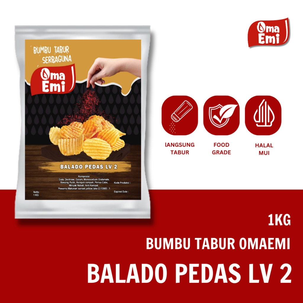 

BUMBU TABUR BALADO PEDAS LV 2 1KG
