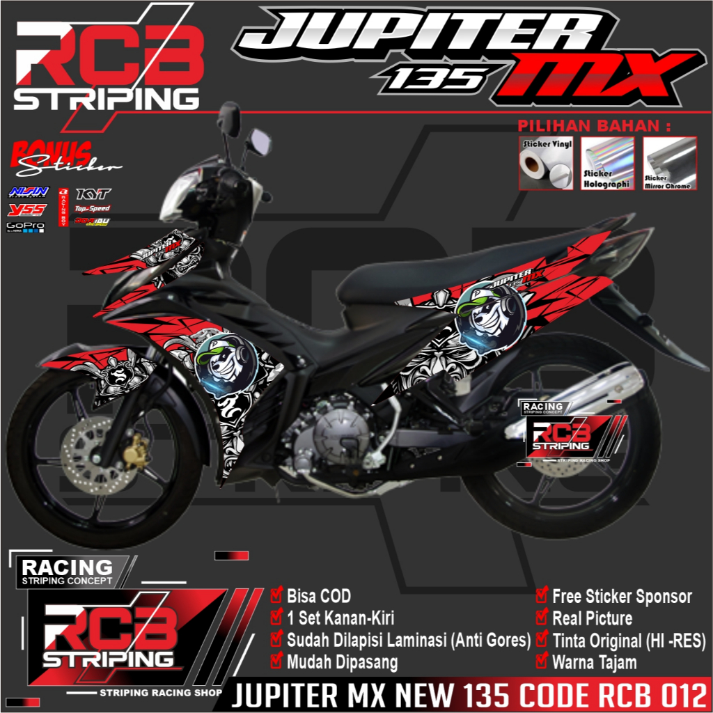 STRIPING YAMAHA JUPITER MX 135 NEW / 135  /  Mx jupiter 135 / MX NEW rcb 012