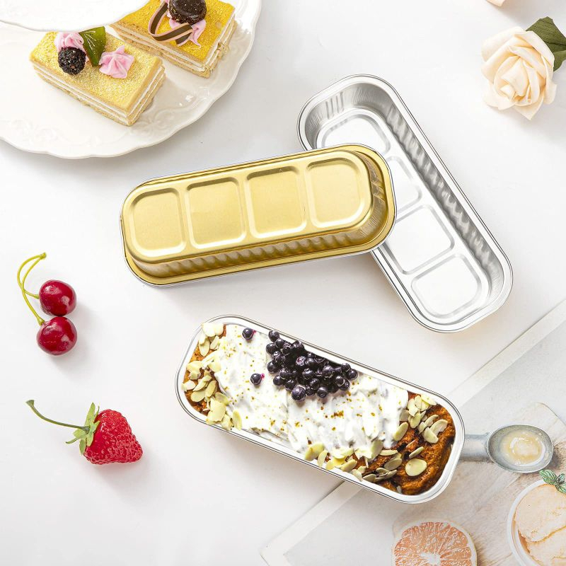 tyu 10pcs - 200ml Foil dan Tutup Aluminium Foil Premium Cup Kue Korean Dessert Box Cup Kotak Cake