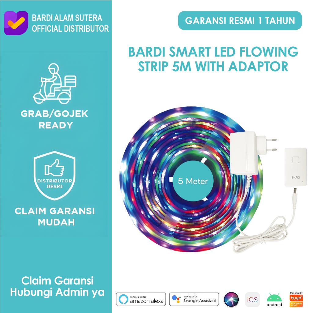 BARDI LED Flowing Strip 5M with Adaptor - Lampu Hias Bardi