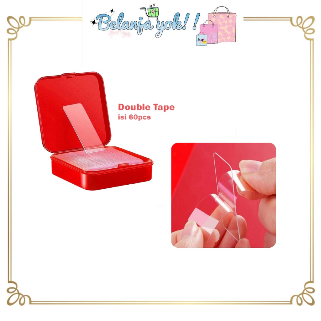 

BY342 Kotak Stiker Tape Perekat Dinding Model Dua sisi Bahan Pvc Trans