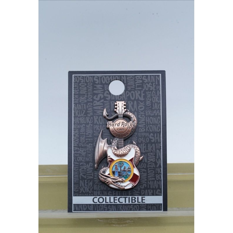 Hard Rock Cafe Orlando Core 3D Flag Dragon Guitar Pin Enamel USA Merchandise Original Souvenir Colle