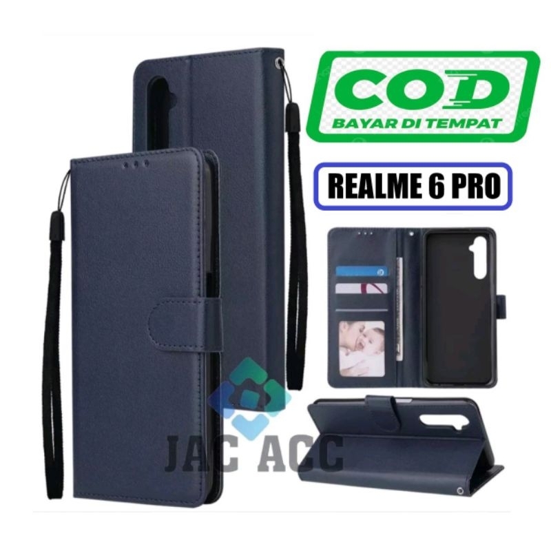 FLIP CASE HP KULIT UNTUK REALME 6 PRO LEATHER FLIP CASE HP PREMIUM UNTUK REALME 6 PRO