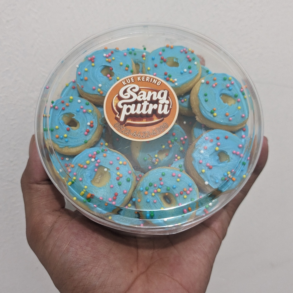 

Kue Kering Cookies Donuts Biru 500 Gram Sang Putrii Homemade