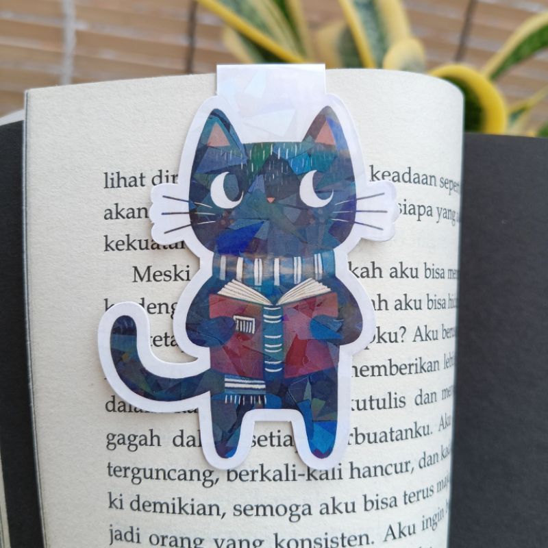 

Pembatas Buku Magnet | Handmade Magnetic Bookmark | Black Cat