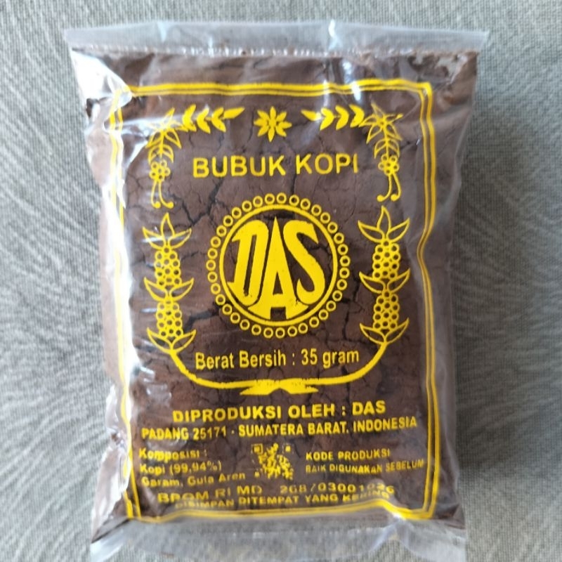 

KOPI BUBUK DAS Robusta Asli 100% Padang Netto 35gr