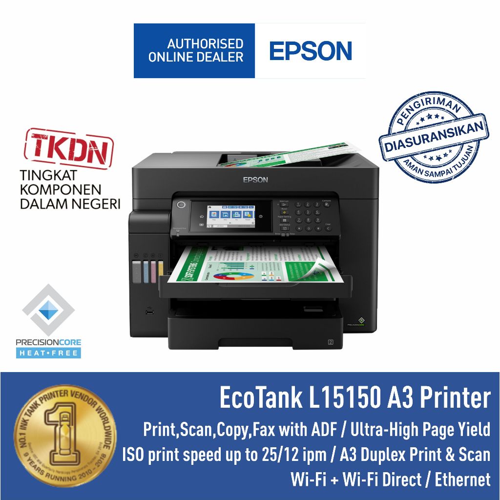 Printer EPSON L15150 L-15150 L 15150 A3 Duplex Pigment Print Scan Copy