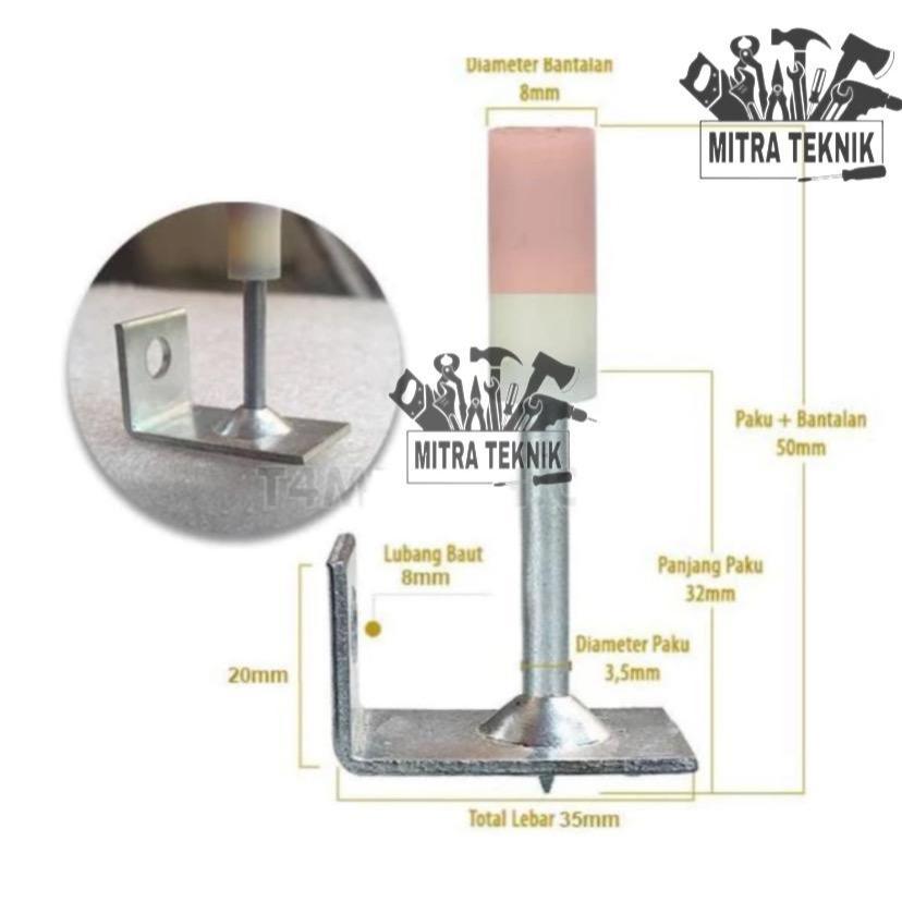 RB162 Paku Angle Clip Ramset Stampset T4 Paku Boset Siku L 100 PCS