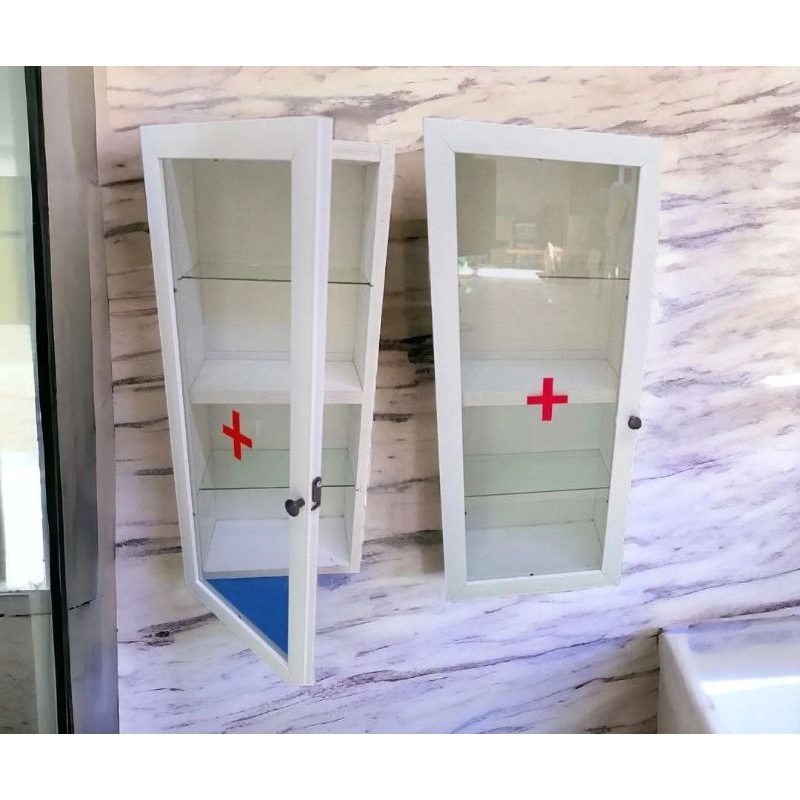 Homeyvibes P3K Kotak Penyimpan Obat Kaca 4 Sap