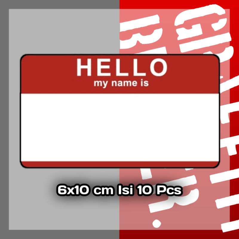 

Sticker Graffiti Hello My Name Is Anti Air 10 Pcs Banyak Warna