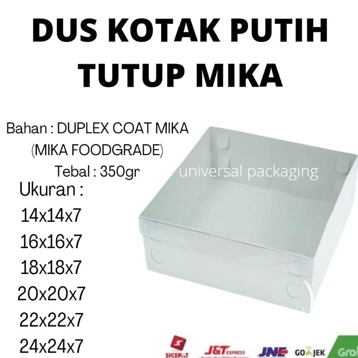 

Promo Hemat 1 PCS Dus DUPLEX KOTAK PUTIH TUTUP MIKA Tinggi 7 cm BOX DOS Kemasan Pudding Spiku Marmer Cake