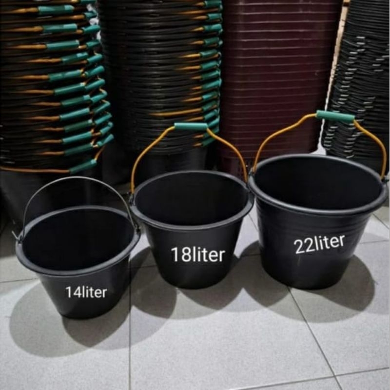 EMBER COR KARET HITAM / TIMBA AIR PLASTIK / EMBER HITAM / EMBER AIR