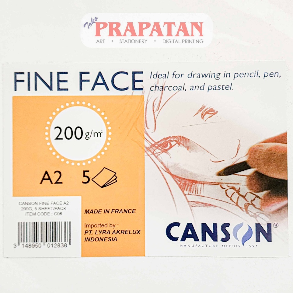 

Canson Fine Face A2 Drawing Paper 2gsm Kes Gambar