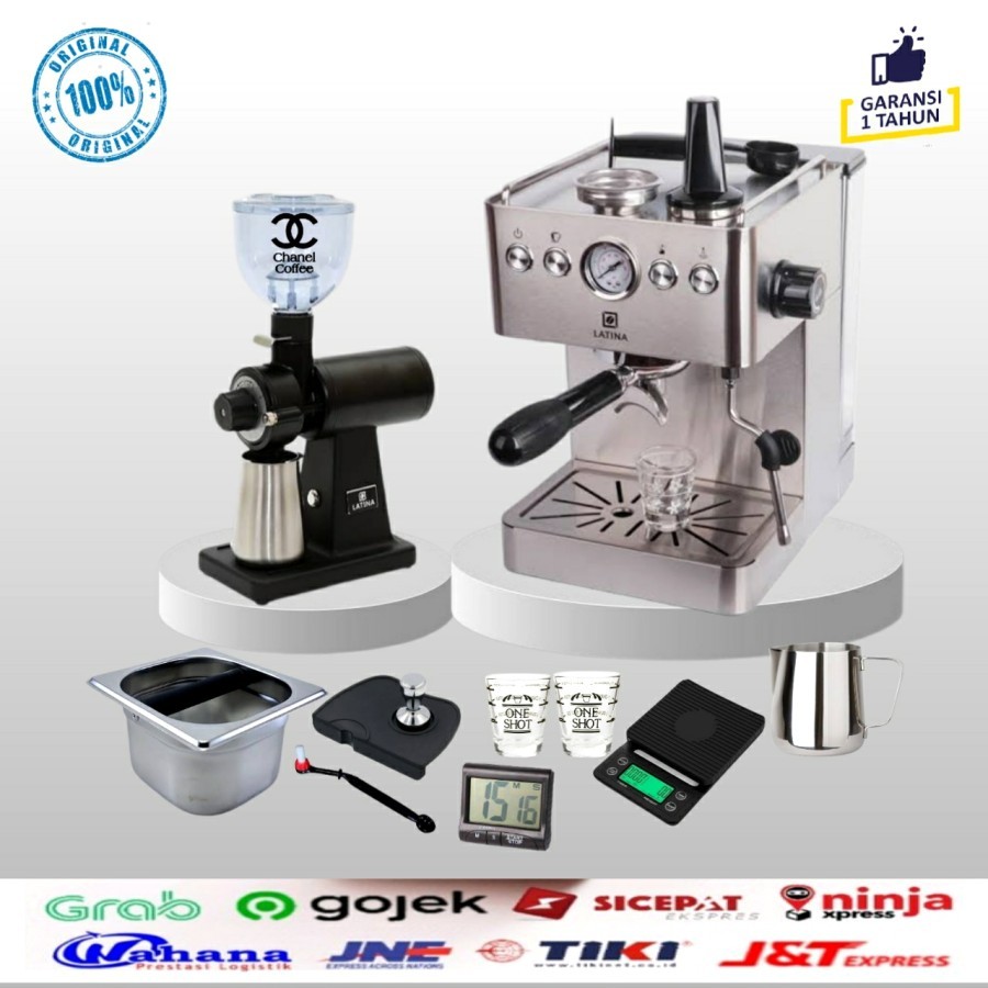 Paket Mesin Kopi Espresso LATINA PRIMO 2 + Latina T60 Libra 2 + Tools