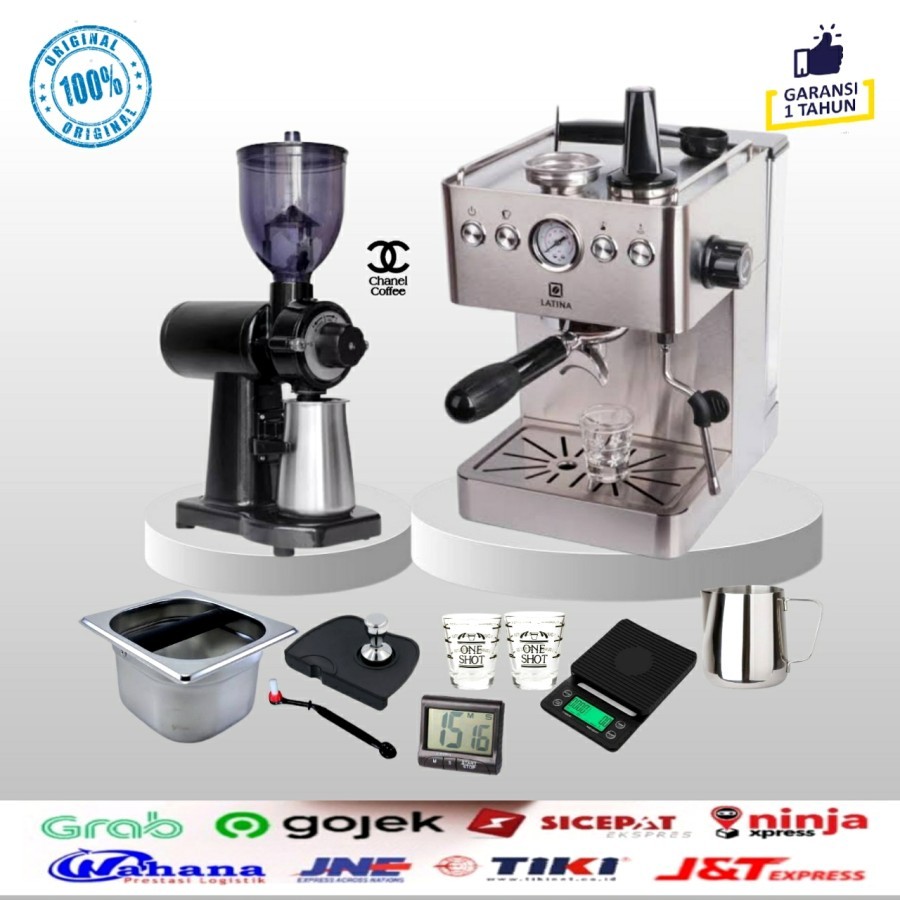 Paket Mesin Kopi Espresso LATINA PRIMO 2 + Grinder 500N Elektrik Tools