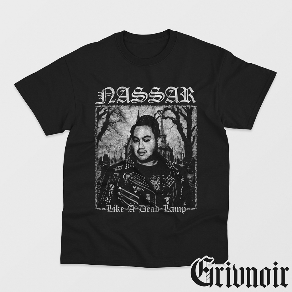 Kaos King Nassar 1 Black Metal Death Metal Parodi Plesetan Like A Dead Lamp Mati Lampu