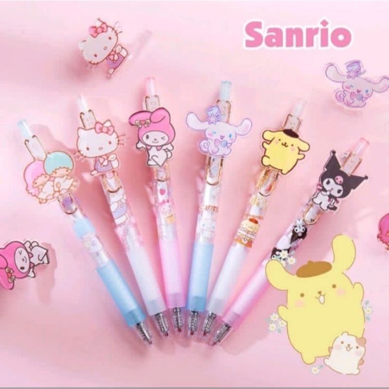 

Pulpen Mekanik Motif sanrio/ Gel Pen Premium Cinnamorol Melody Kuromi/ Bolpen Acrylic