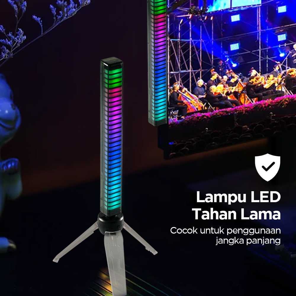 Lampu LED RGB Bar Strip Sound Rhythm Light