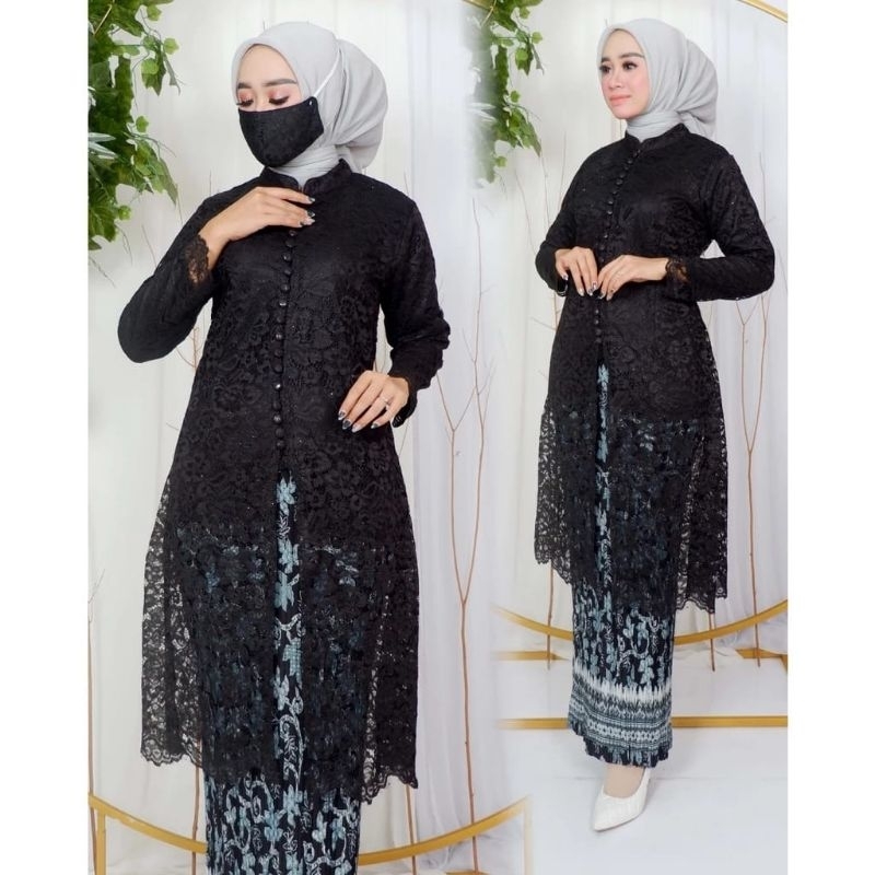 Setelan Kebaya Tunik Kancing Kebaya Ibu Besan Kebaya Pesta Modern