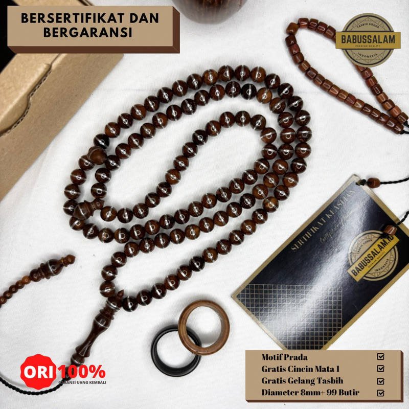 Tasbih Kokka Motif Prada Tasbih Kaukah Asli Bersertifikat Tasbih Kaokah Asli 100% Kokkah koka kaoka