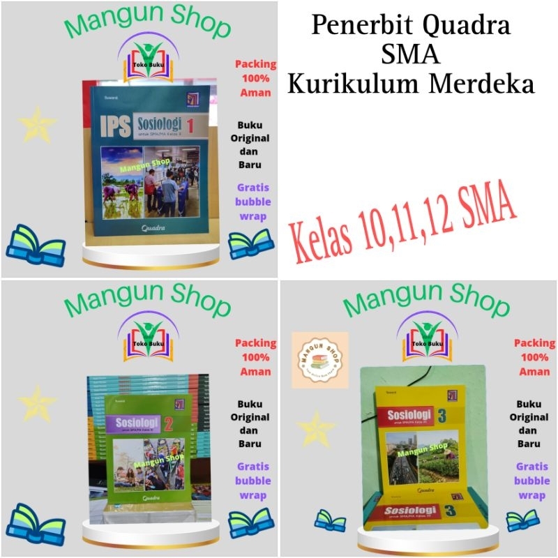 Buku IPS Sosiologi  Kelas 10,11,12 SMA Kurikulum Merdeka Quadra
