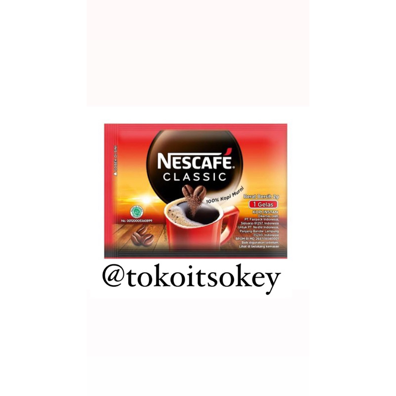 

Nescafe 2 gr Classic (1 pack = 60 pcs ) Lampung