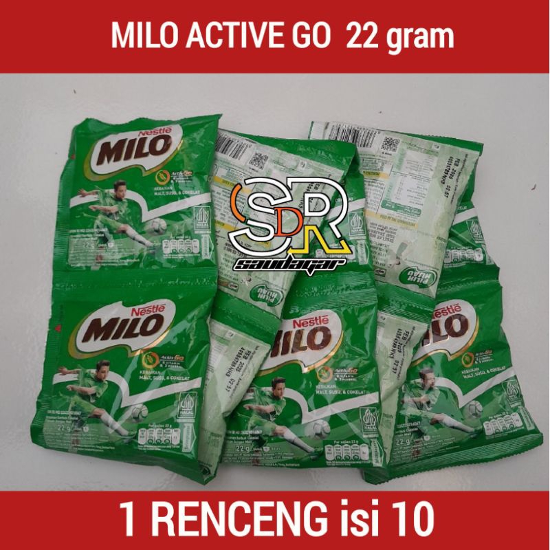 

Milo Active Go 22gram 1 Renceng isi 10 sachet