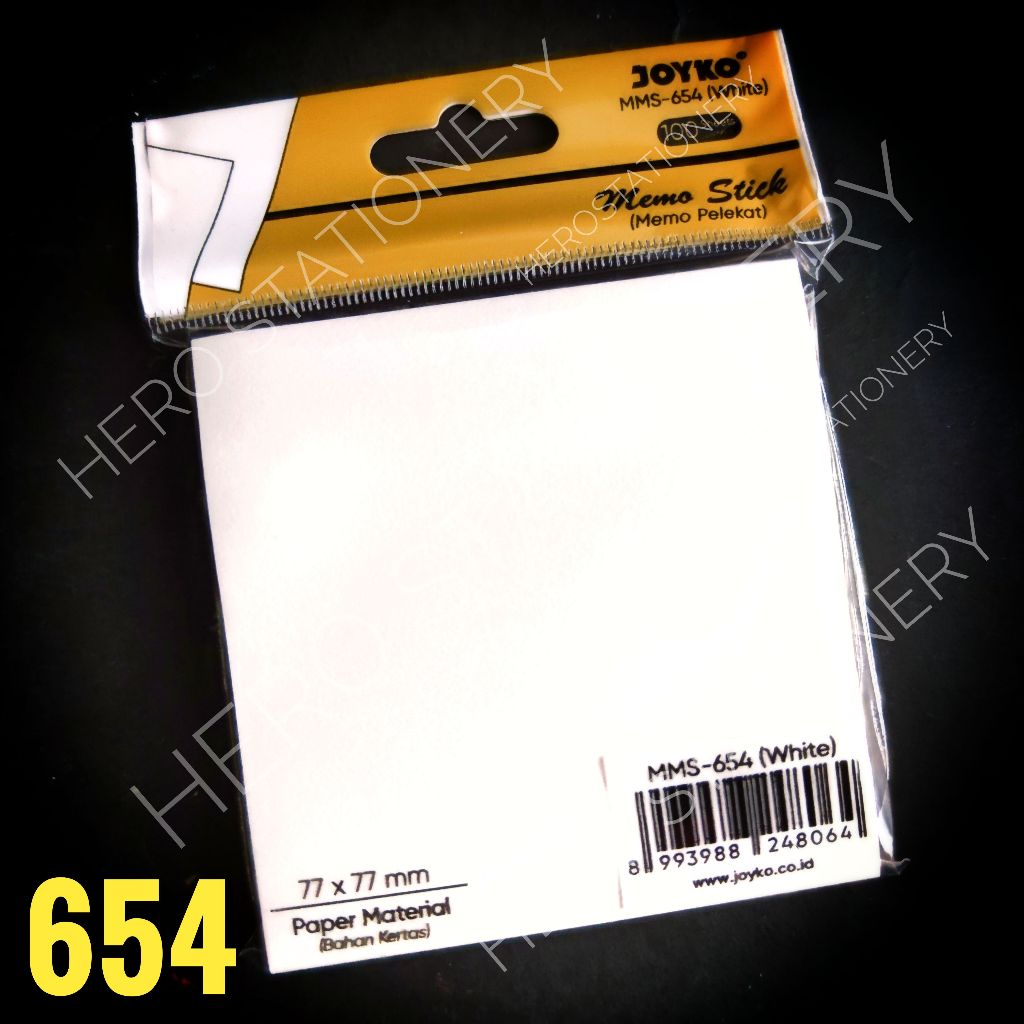 

Memo stick kertas sticky note joyko putih polos MMS-654