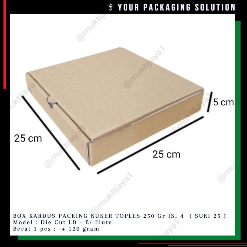 

BOX SUKI 25 • 25x25x5cm LD (KuKer Toples 250gr isi 4) • Kotak || Kardus || Karton || Box Kue Kering Lebaran || Box Parcel Idul Fitri || Packing
