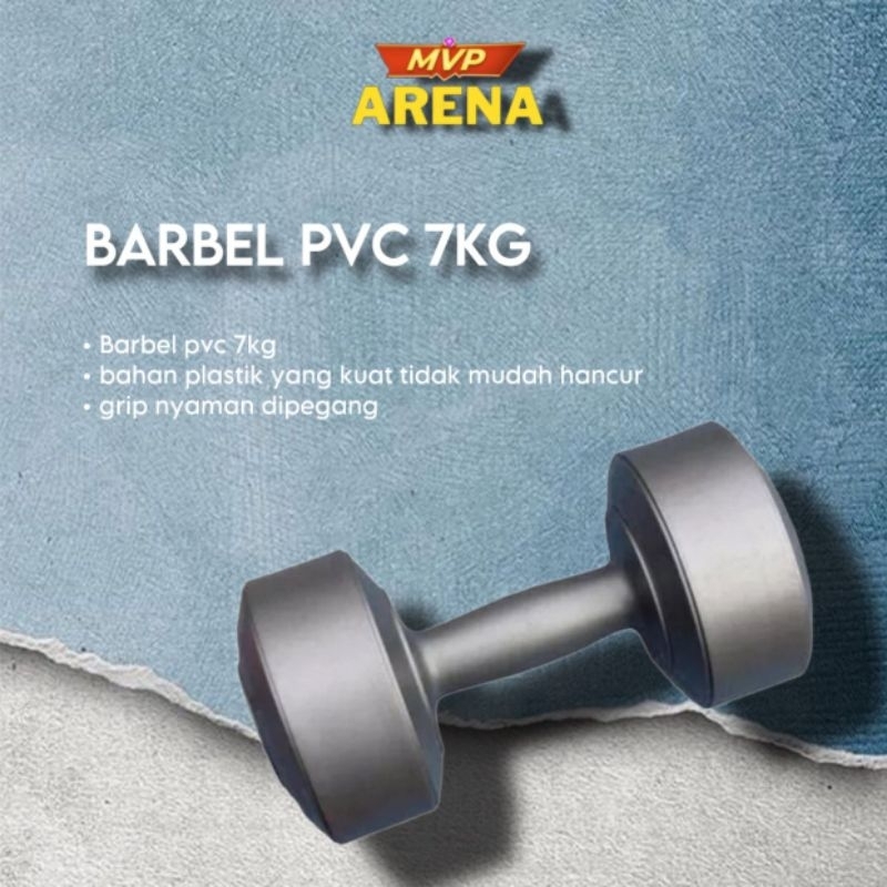 Original Barbel 7 kg Arena MVP latihan beban 7 kg barbel 7kg dumbel 7kg barbel 7kg pvc