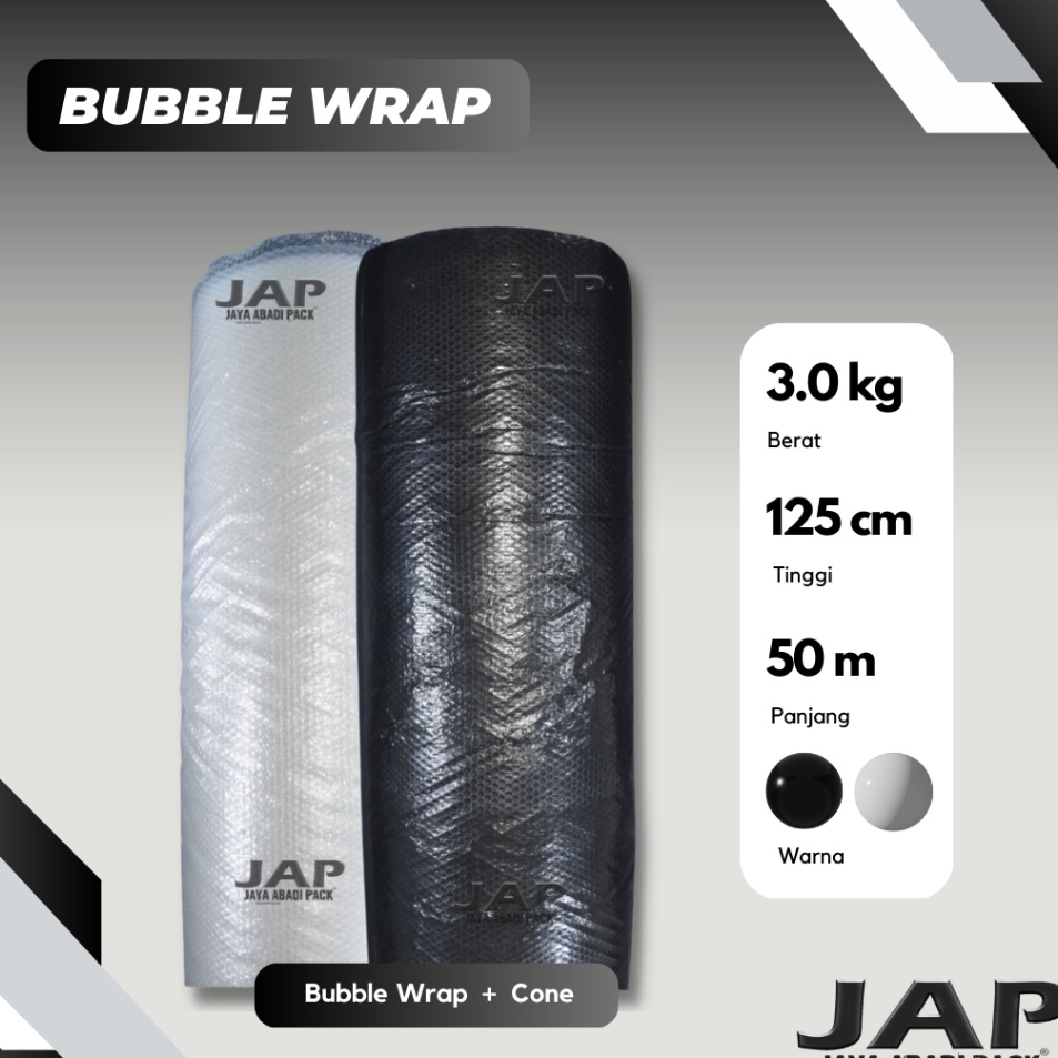 

Limited Product Bubble Wrap Hitam 3 kg FULL 125cm x 5m GRADE B